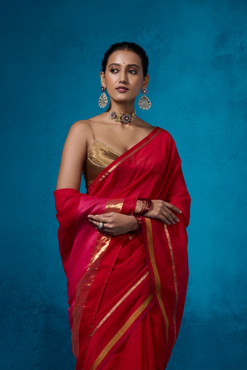 Surkh with Blouse Fabric