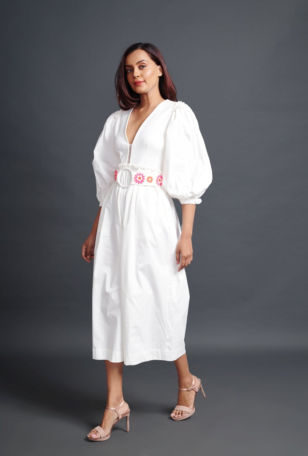 Monochrome Jumpsuit with Belt