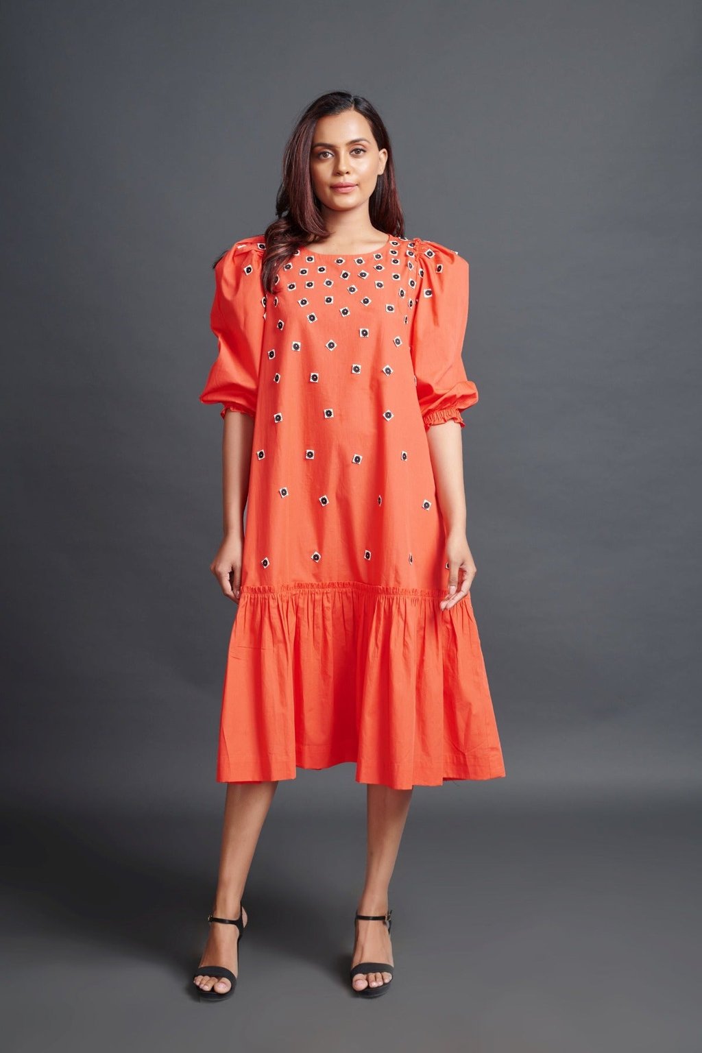 Long Dress with Embroidery