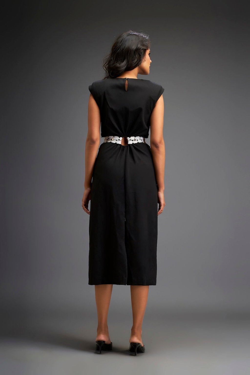 Waist Cut Out Dress Comes with Belt
