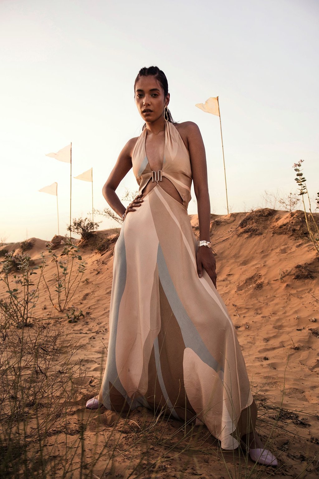 Prism Tropical Tan Brown Dress