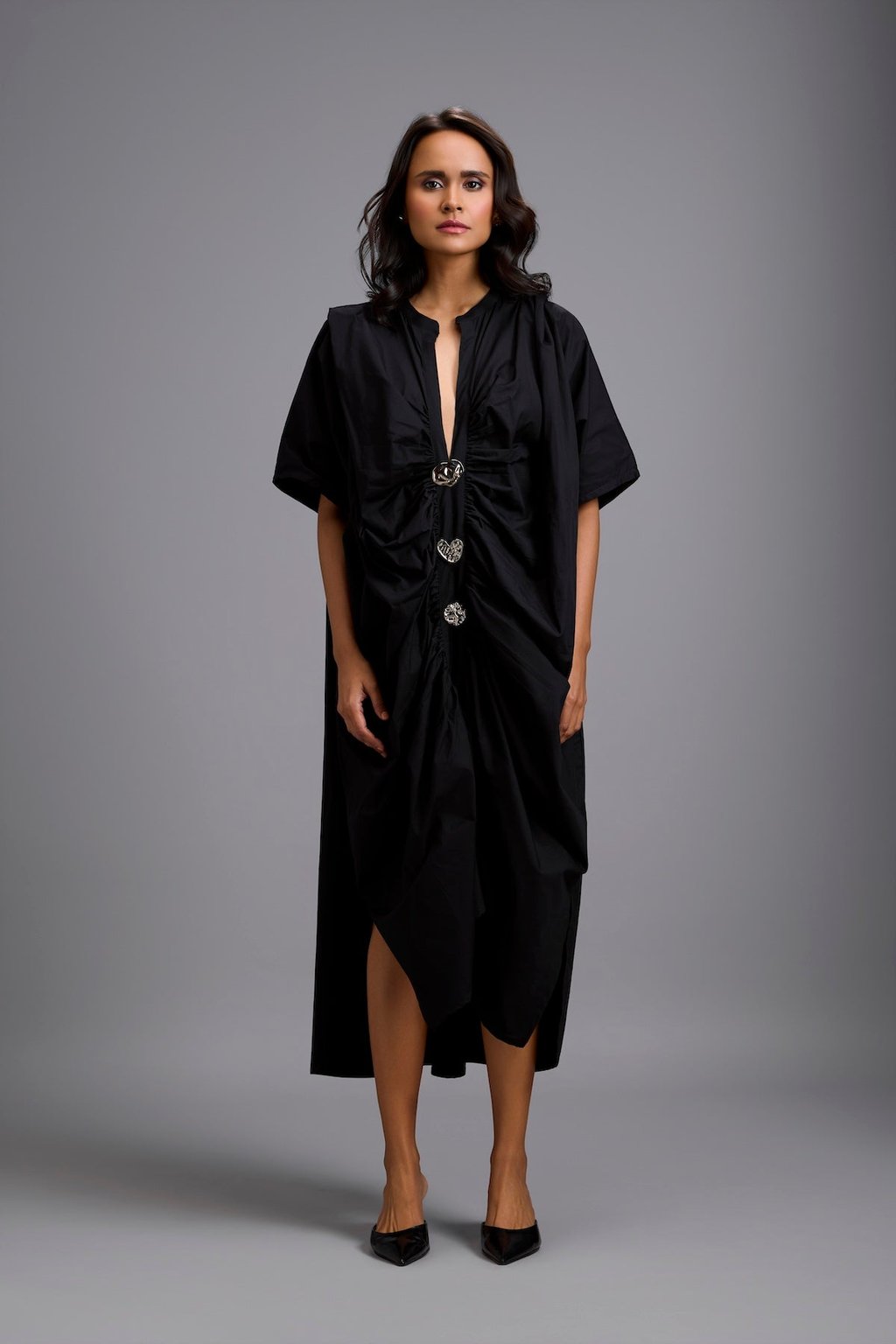 Draped Kaftan Dress