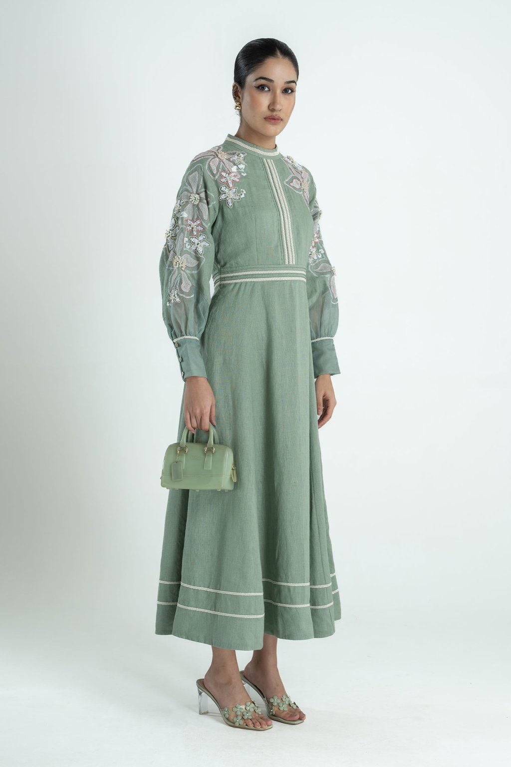 Banana Floral Dress Long  Gcc