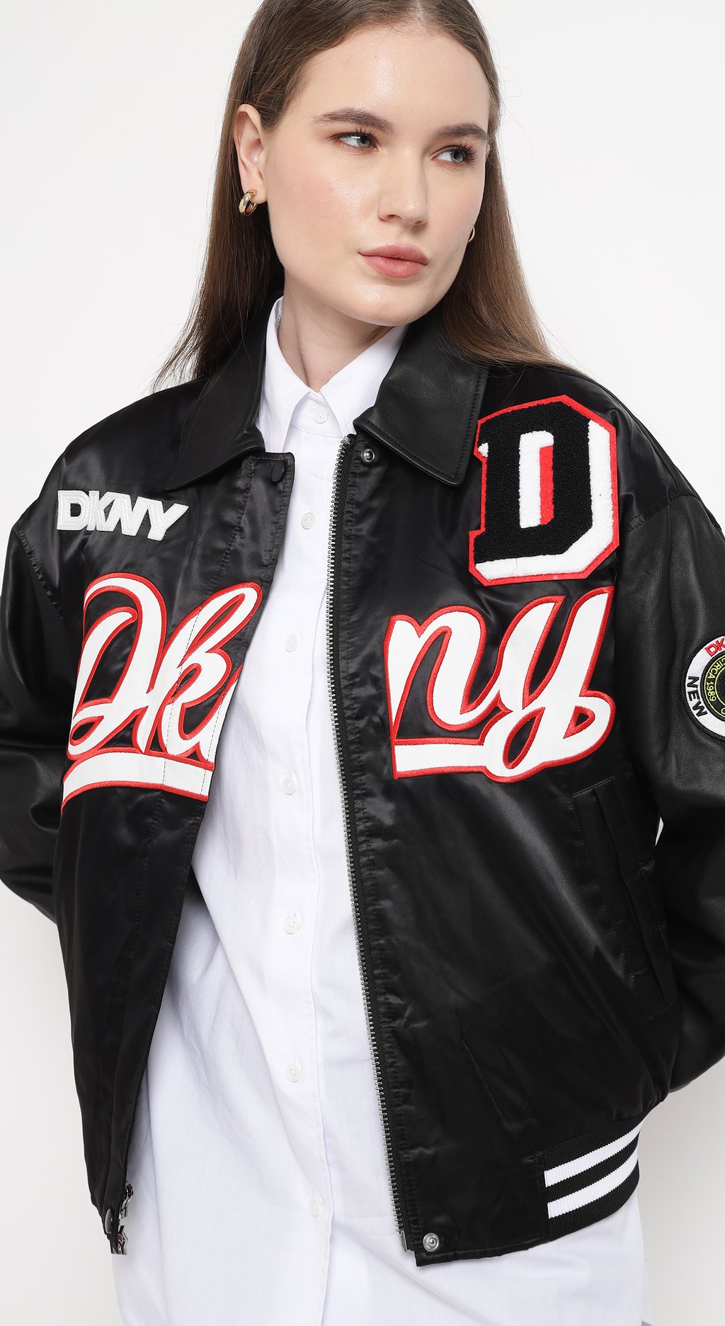 Bomber Jacket with Patch & Embroidery