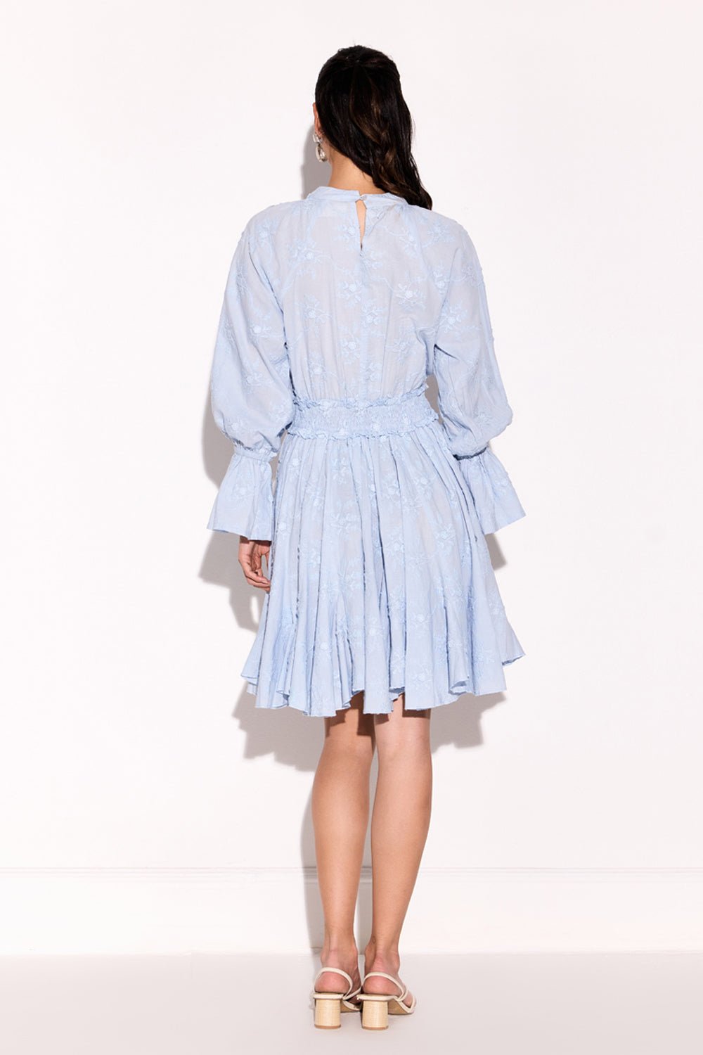 Dainty Embroidered Flower Applique Dress