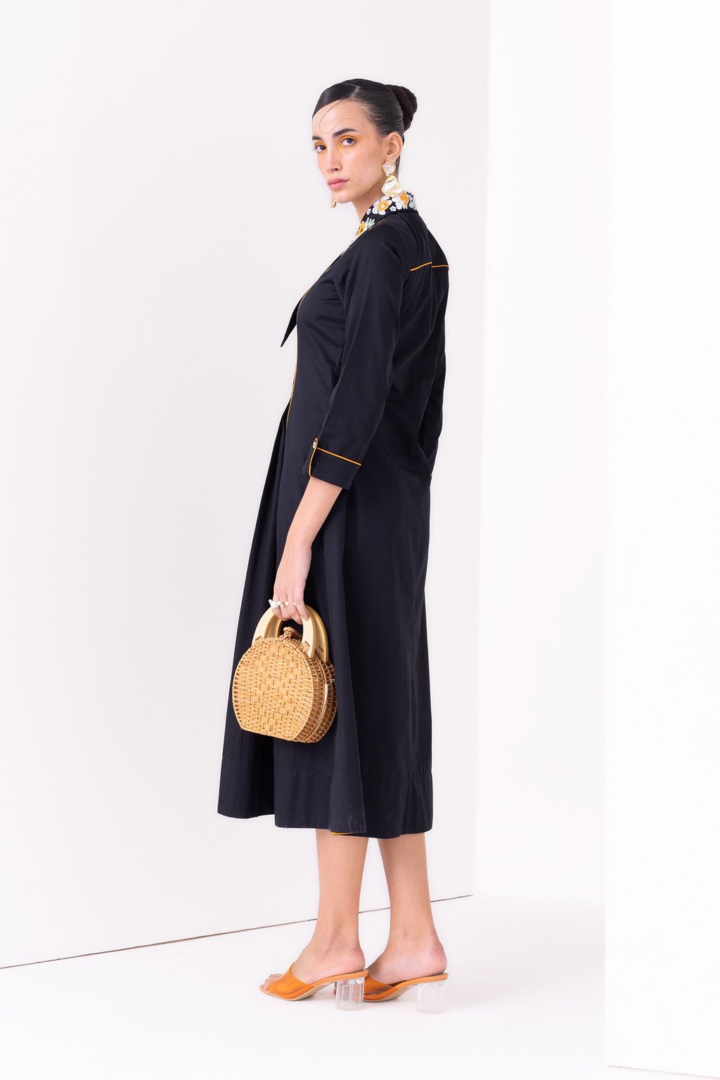Miyake Dress Midi Black