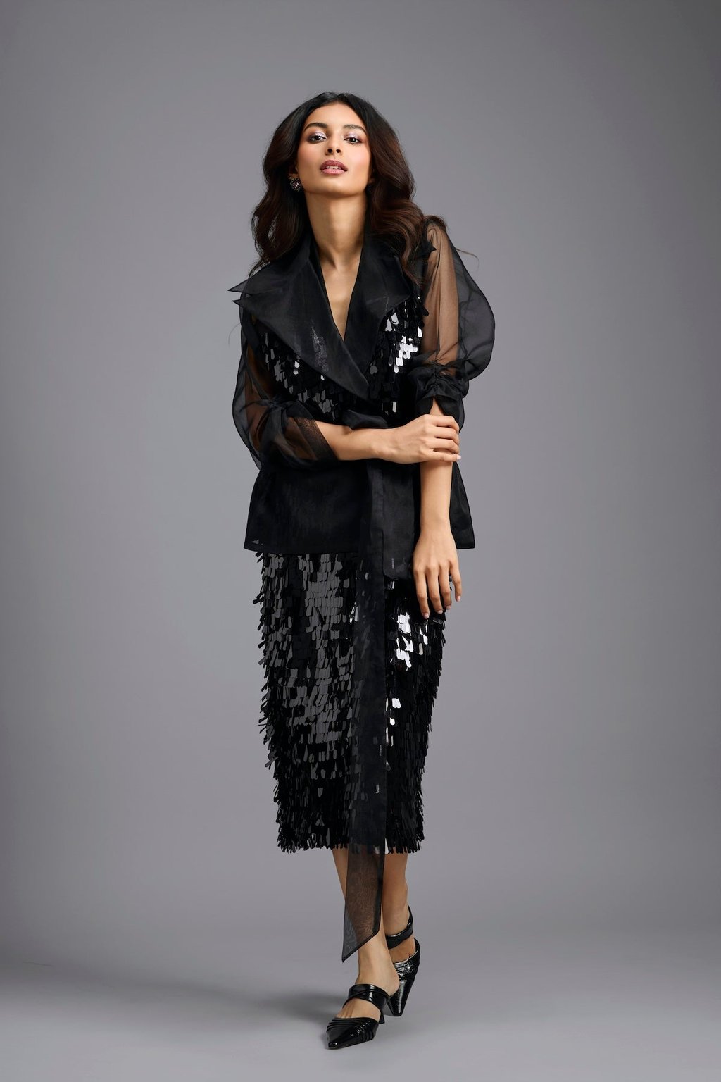 Sequin Midi Skirt