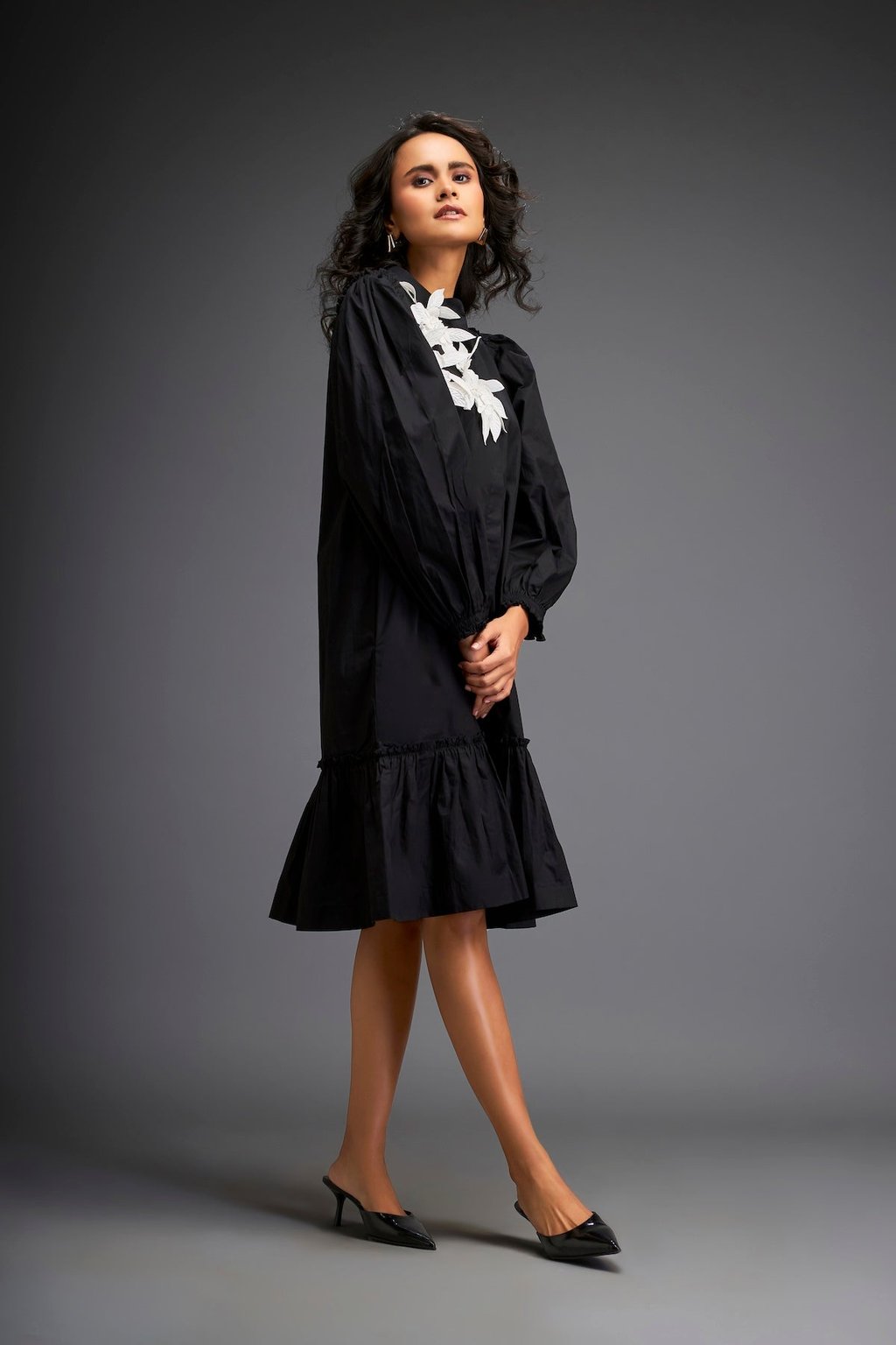 Shirt Dress with Detailing on One Side