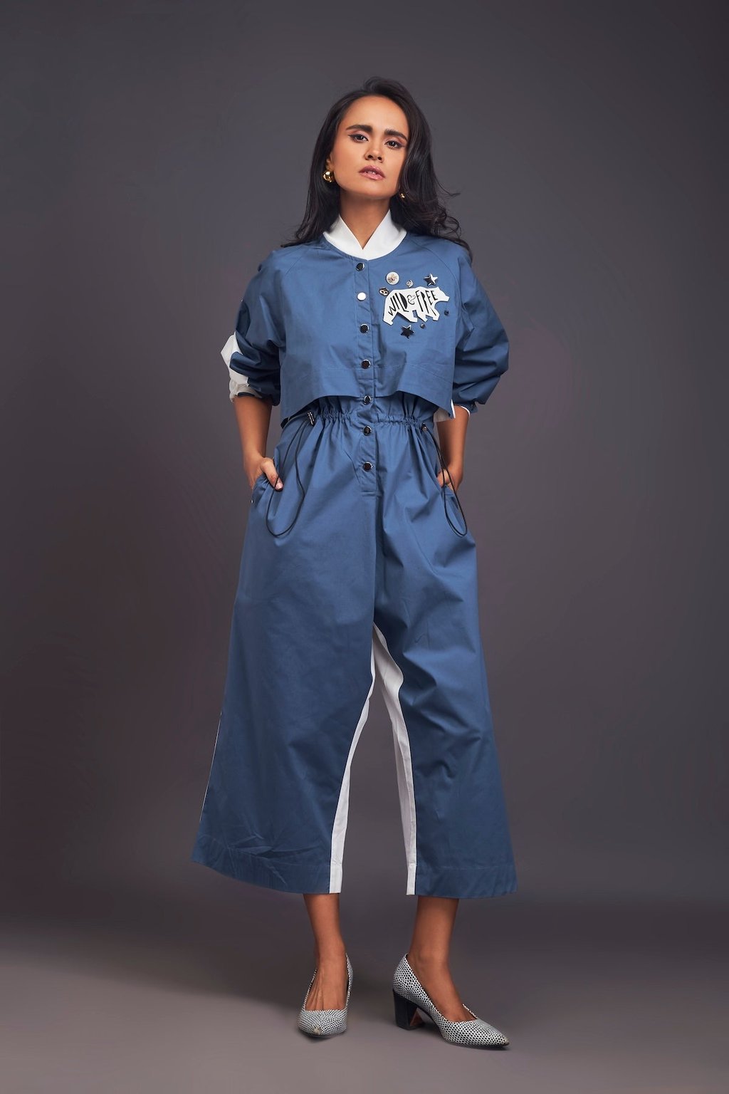Utility Jumpsuit with Badges