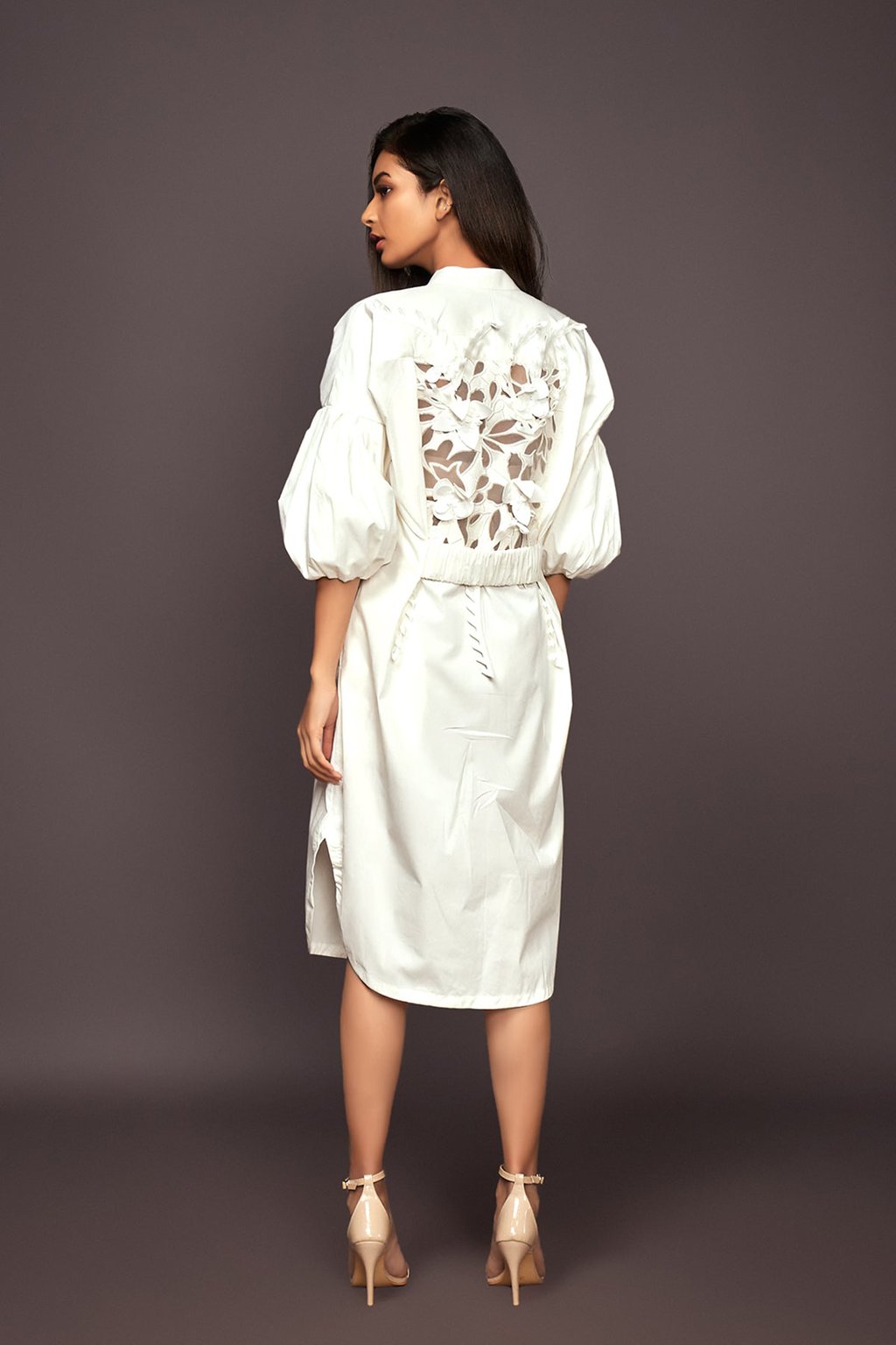Shirt Dress with Layered Sleeves