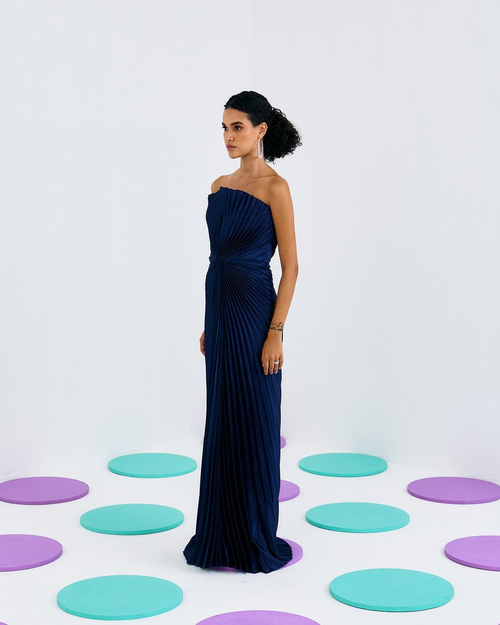 Pleated Tube Gown