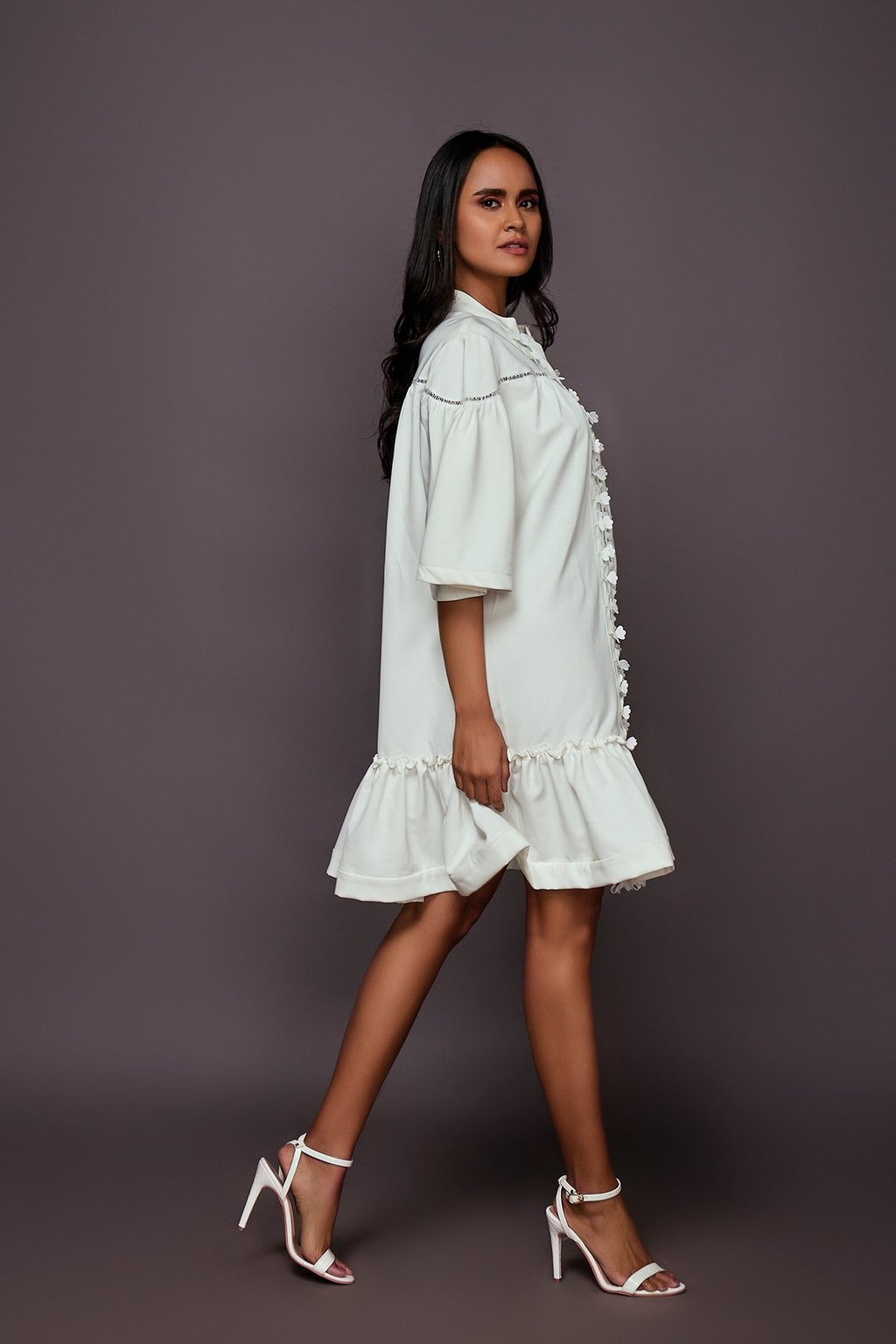 Dress with Embroidered Cutwork