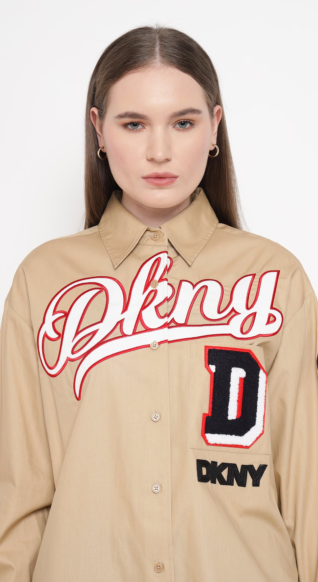 Spread Collar Heat of Ny  Patch & Embroidery Shirt