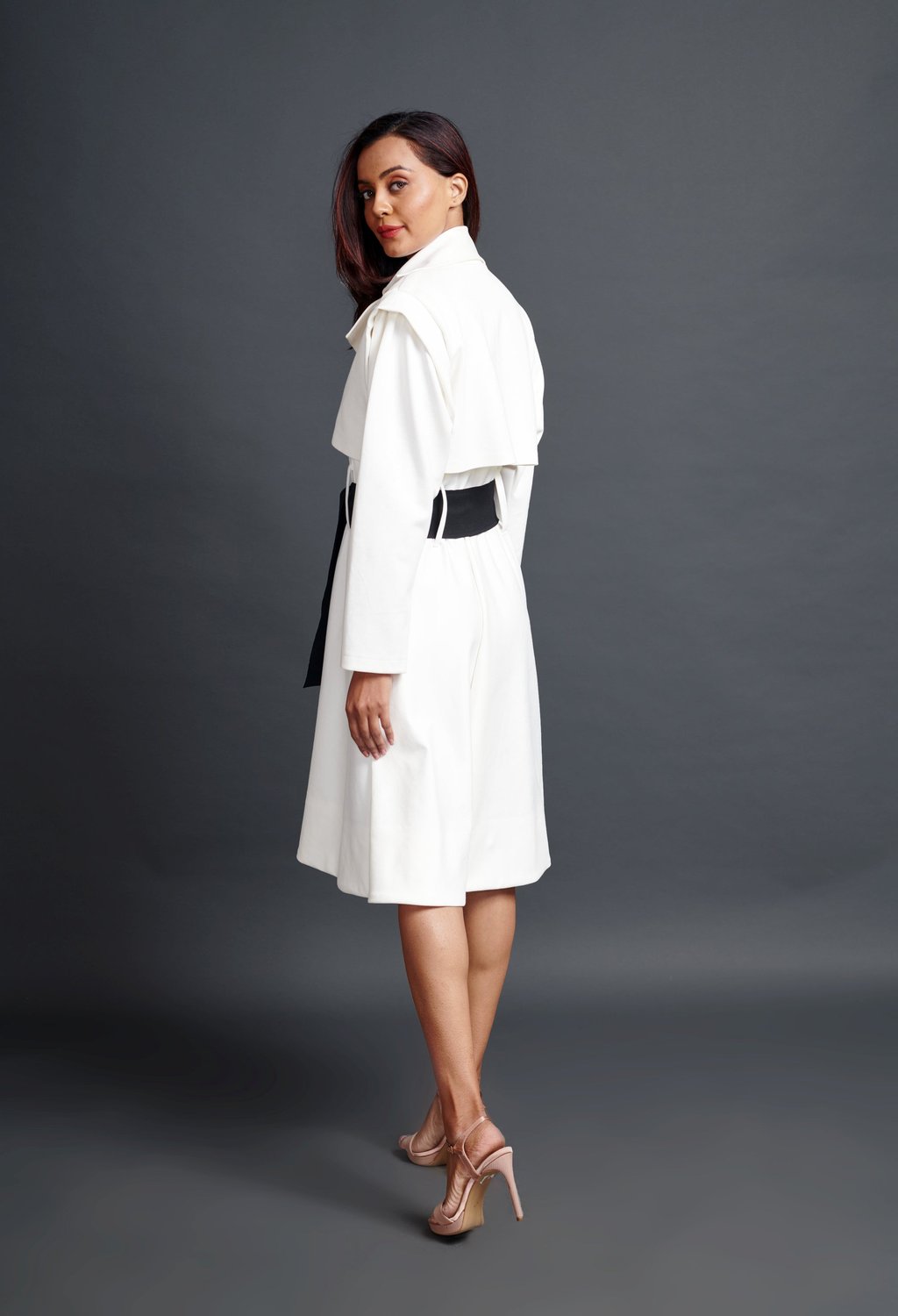 Jacket Dress with Sash Belt