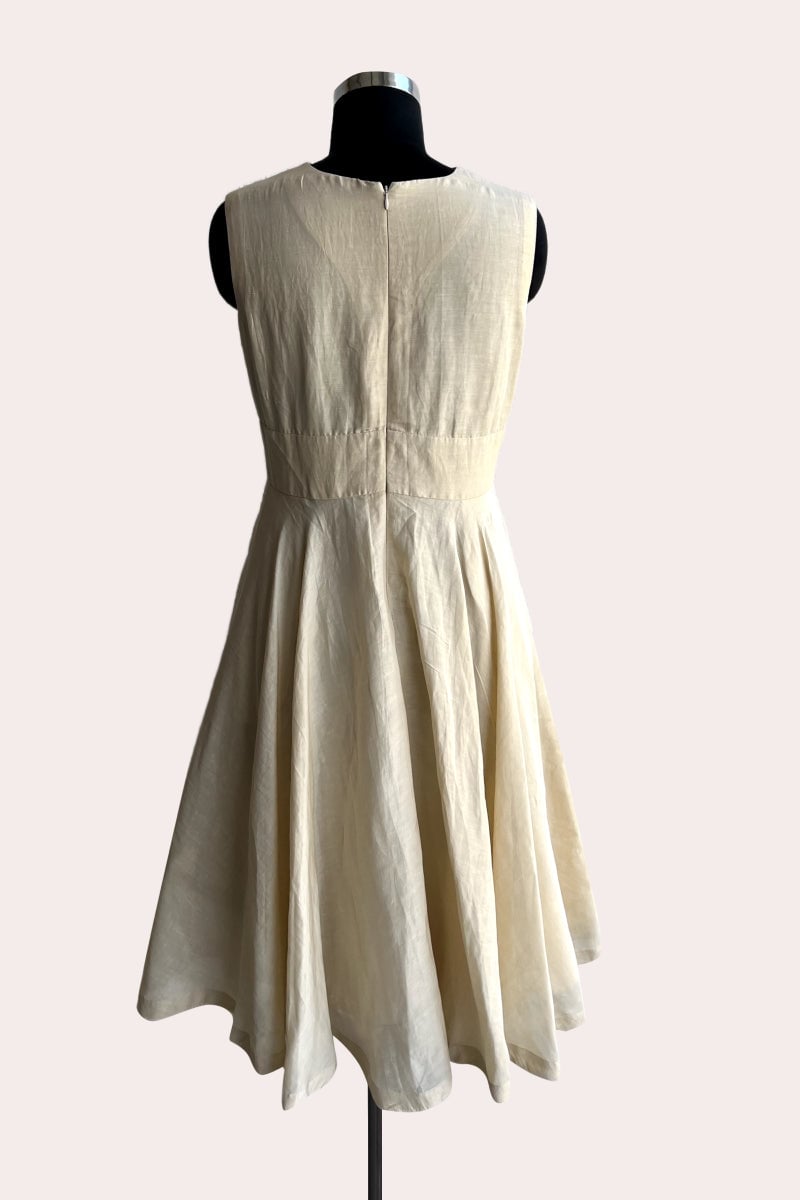 Ziya Dress Midi Ecru