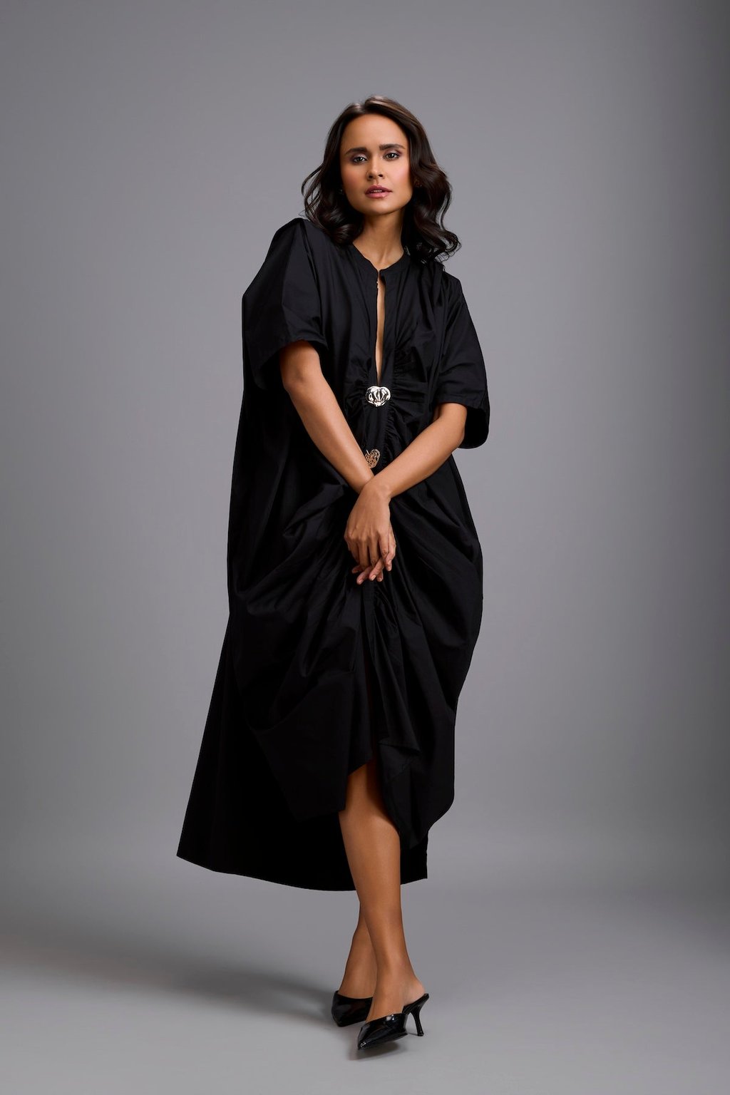 Draped Kaftan Dress