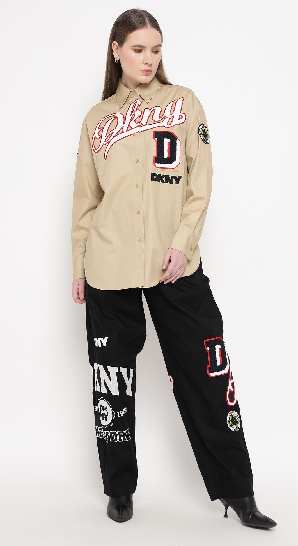 Heart of Ny Trousers with Patch & Embroidery