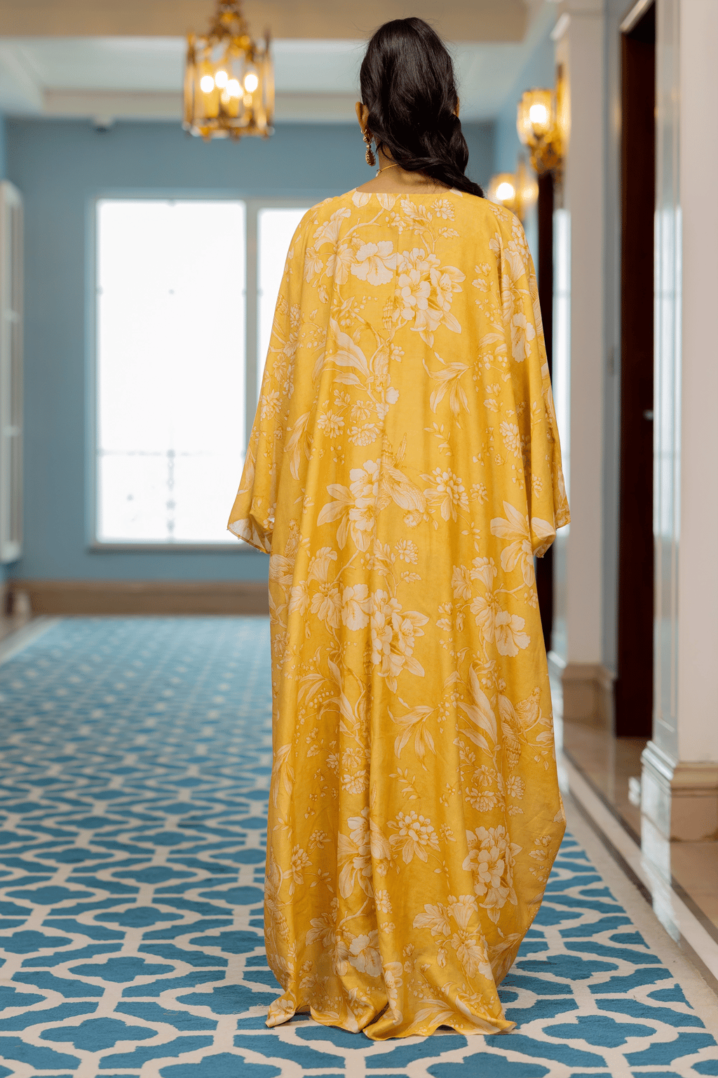 Hazel Kaftan - Yellow and Ivory