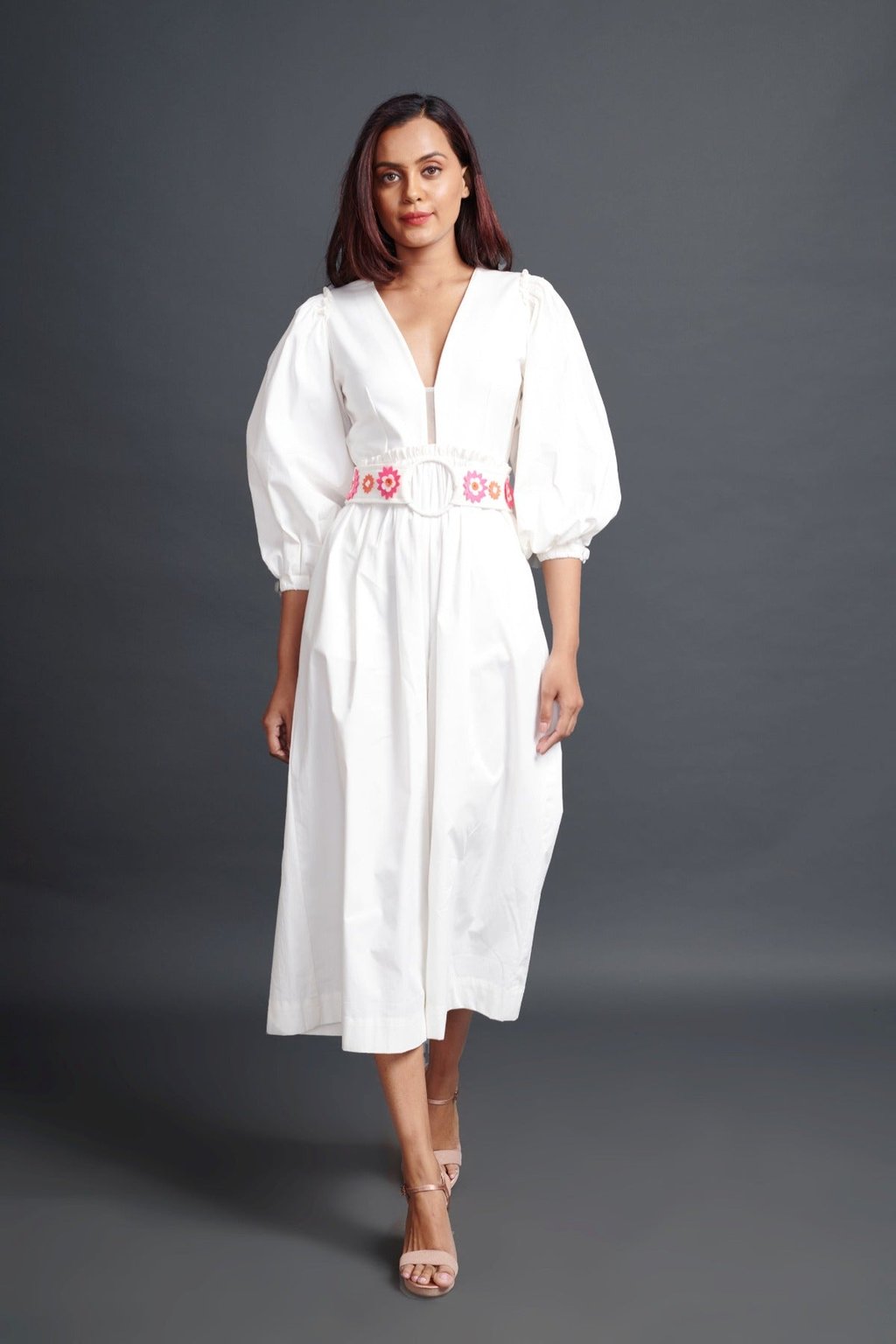 Monochrome Jumpsuit with Belt