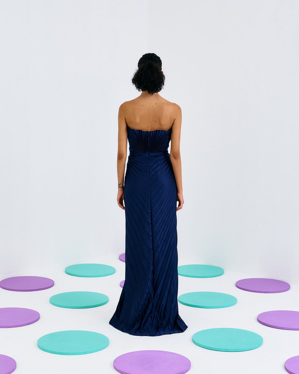 Pleated Tube Gown