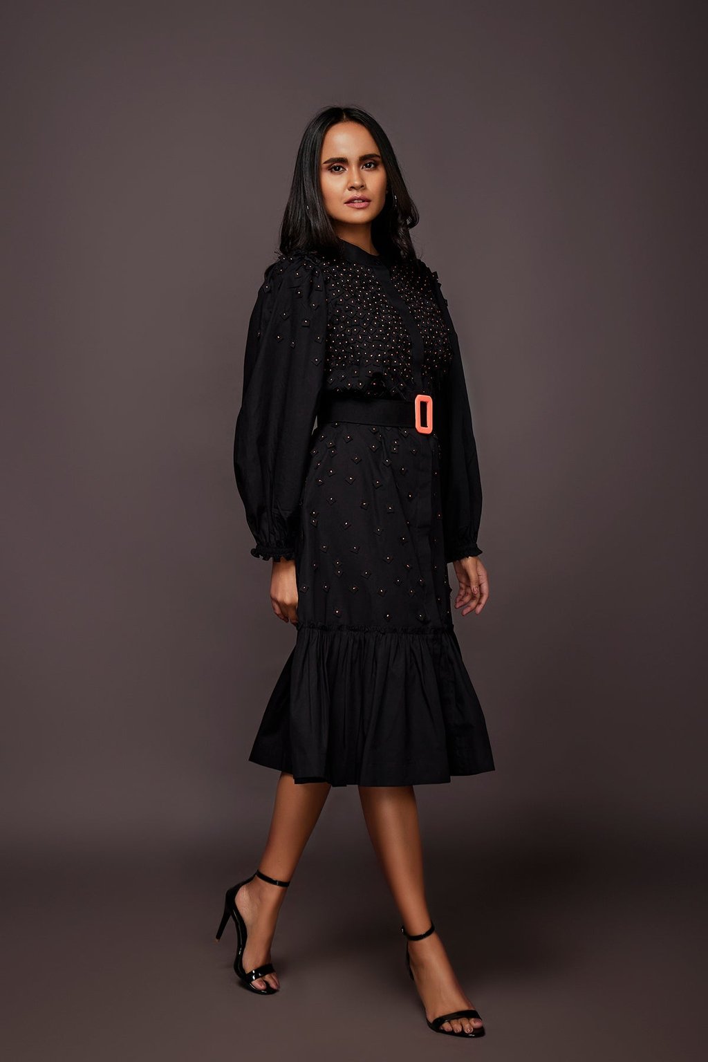 Embroidered Shirt Dress