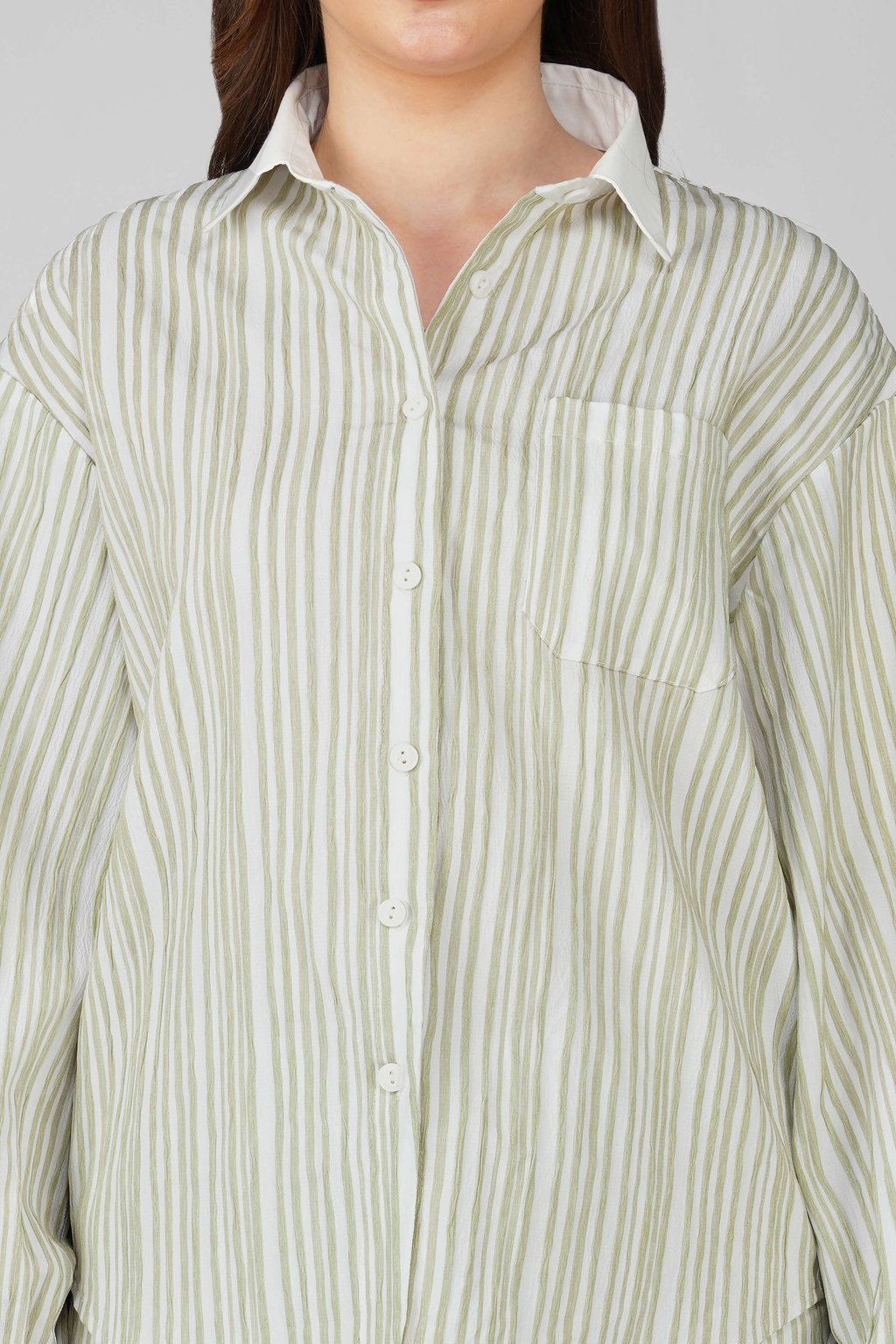 Striped Shirt and Skirt Set