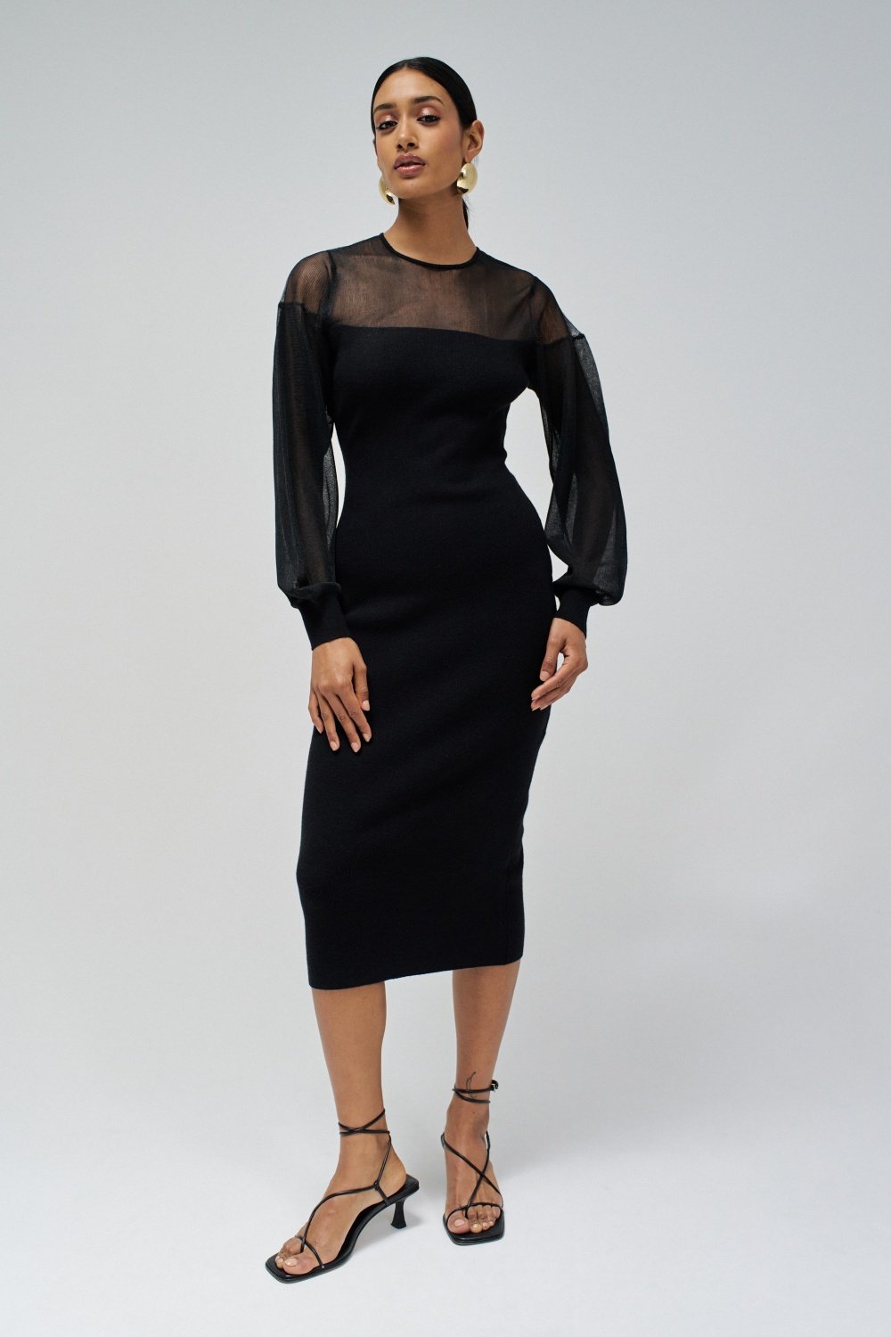 Knit Dress with Transparency