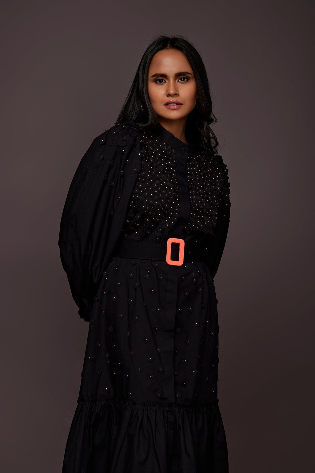 Embroidered Shirt Dress