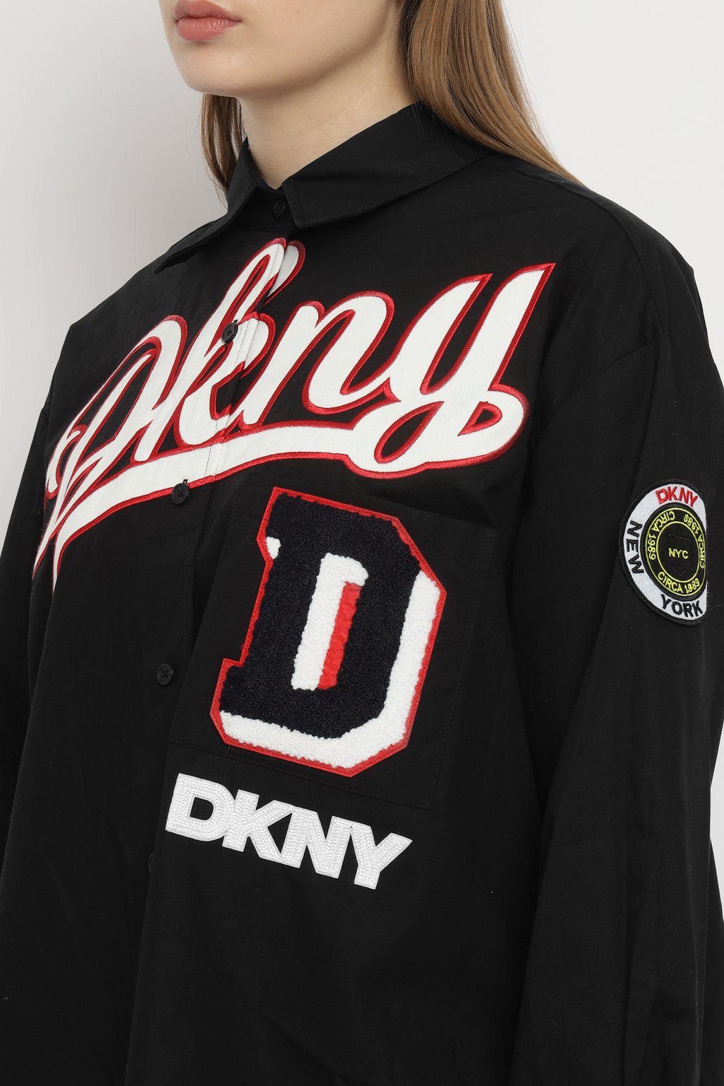 Spread Collar Heat of Ny  Patch & Embroidery Shirt