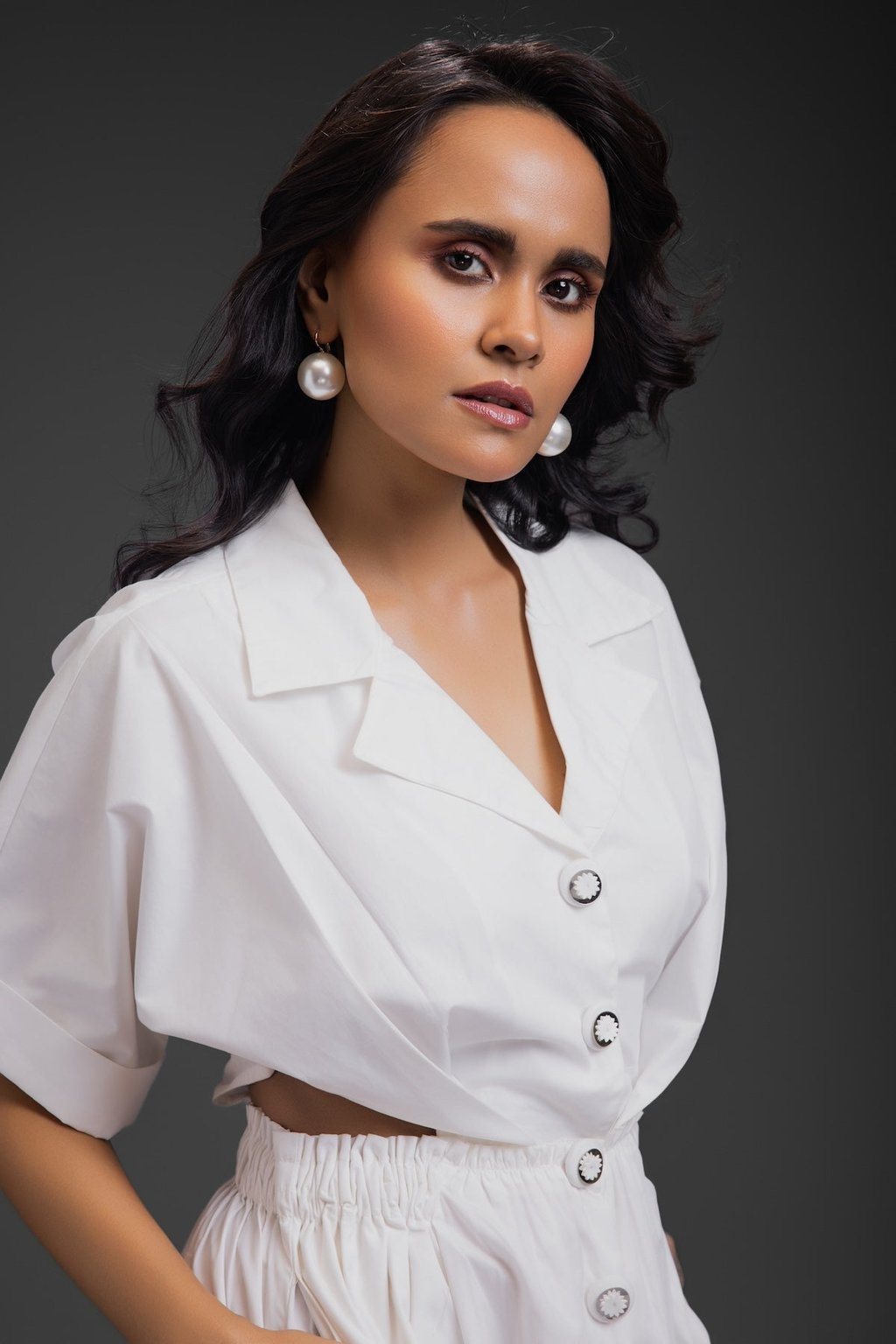 White Jumpsuit with Side Cuts