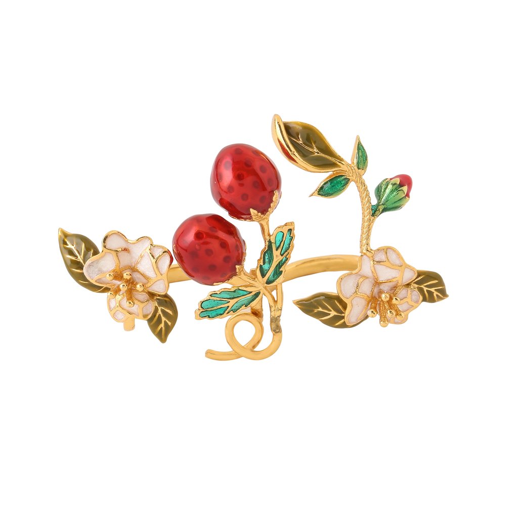 Strawberry Double Finger Ring