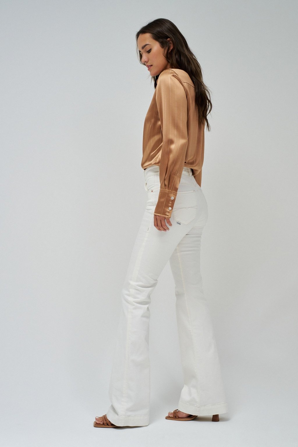 Glamour Fit Flare Ecru Denim