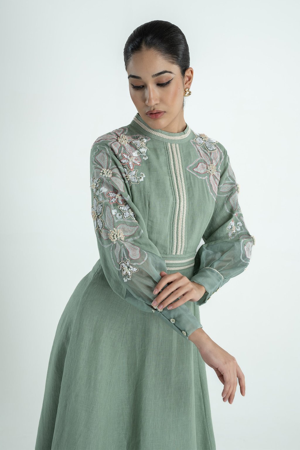 Banana Floral Dress Long  Gcc
