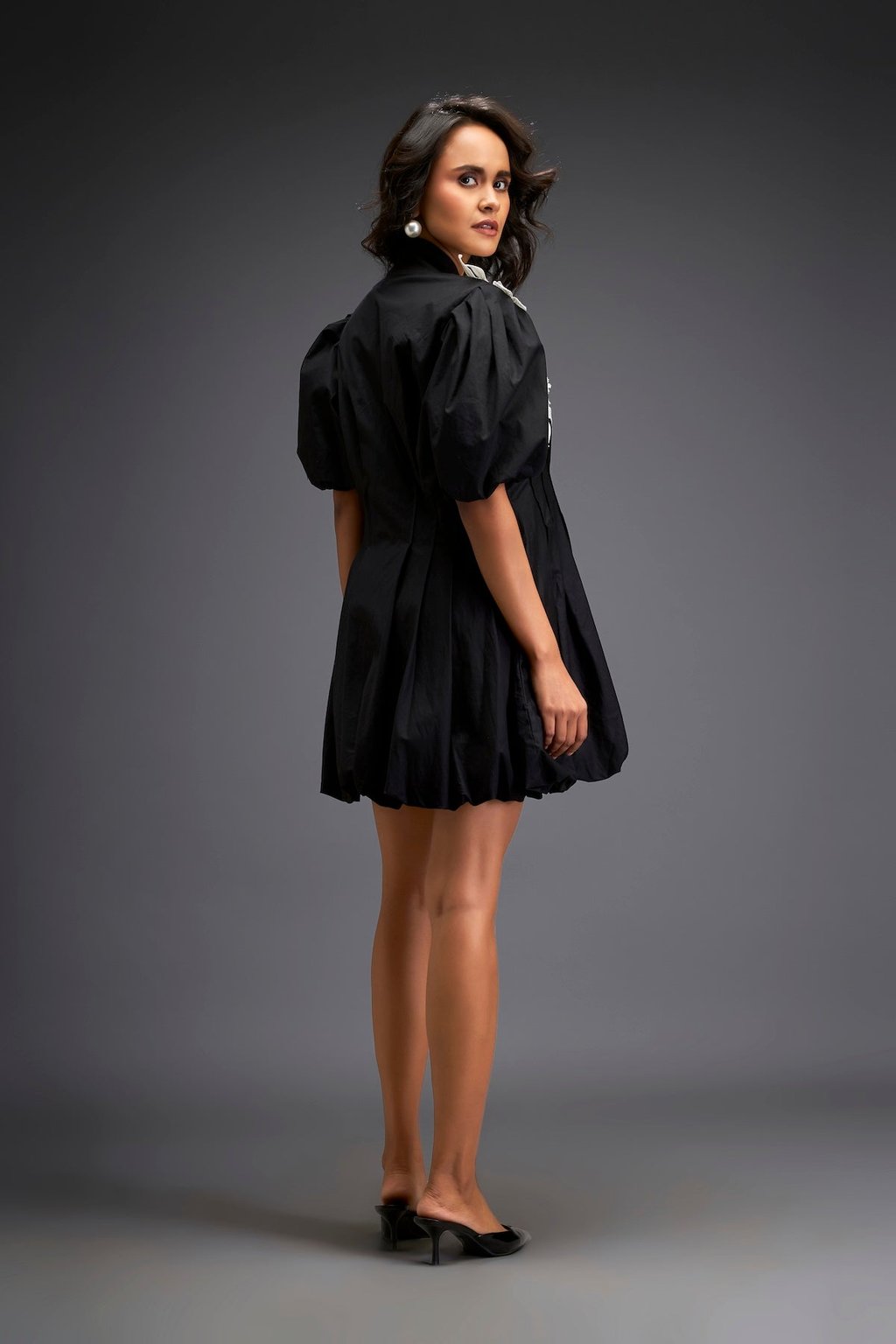 Short Dress with Detailing on One Side