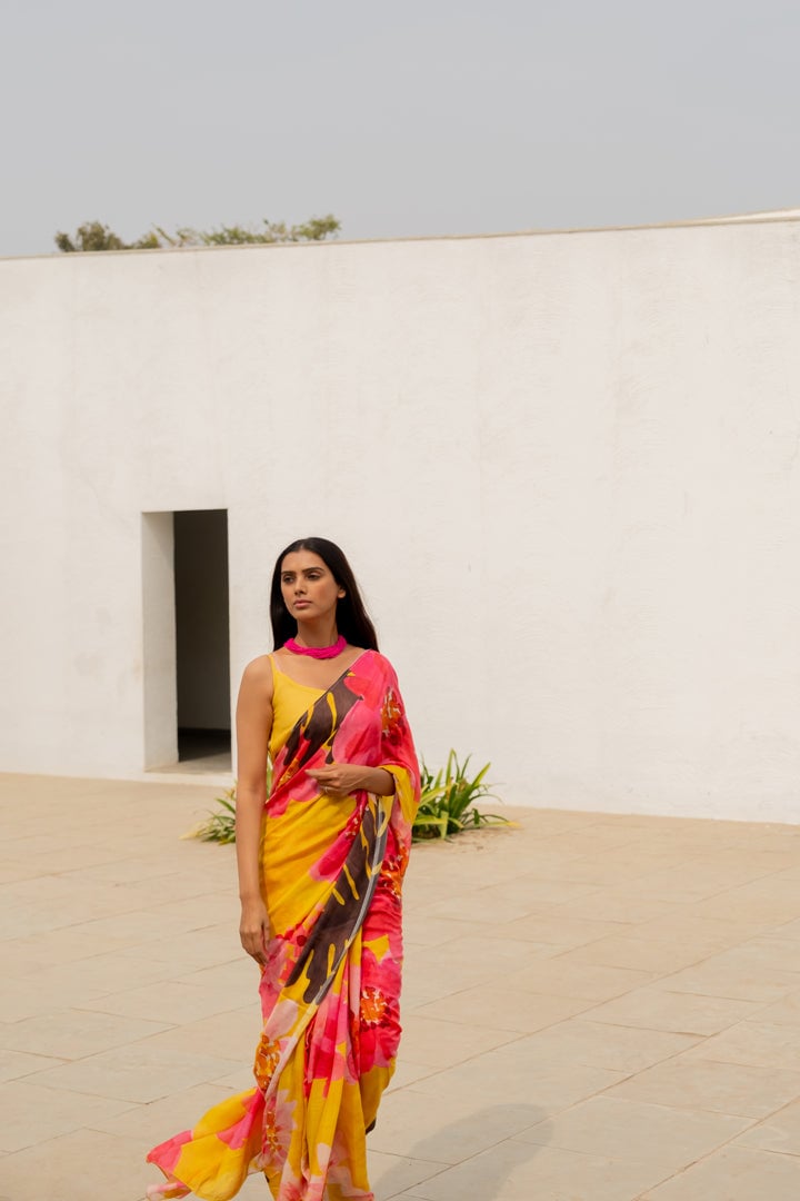 Tuscany Flowers Saree