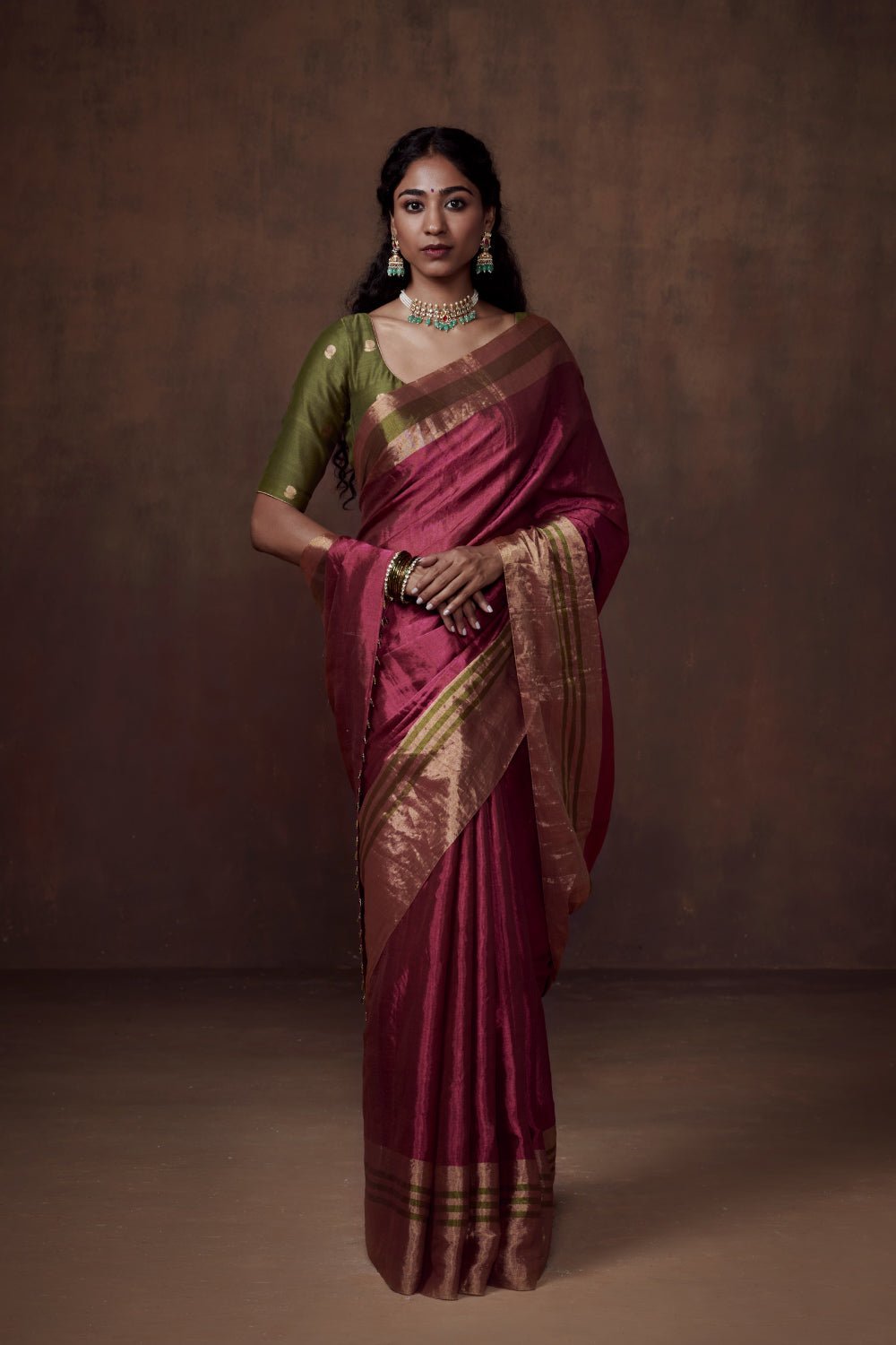 Bhama with Blouse Fabric