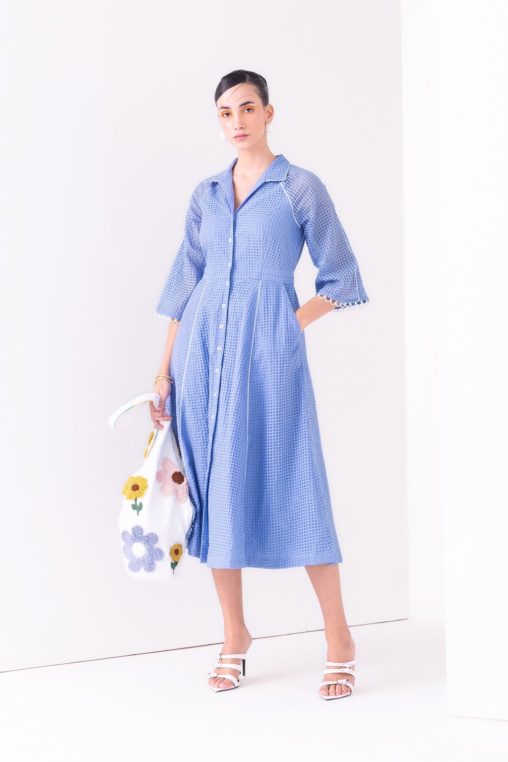 Juliet Dress Midi Blueberry