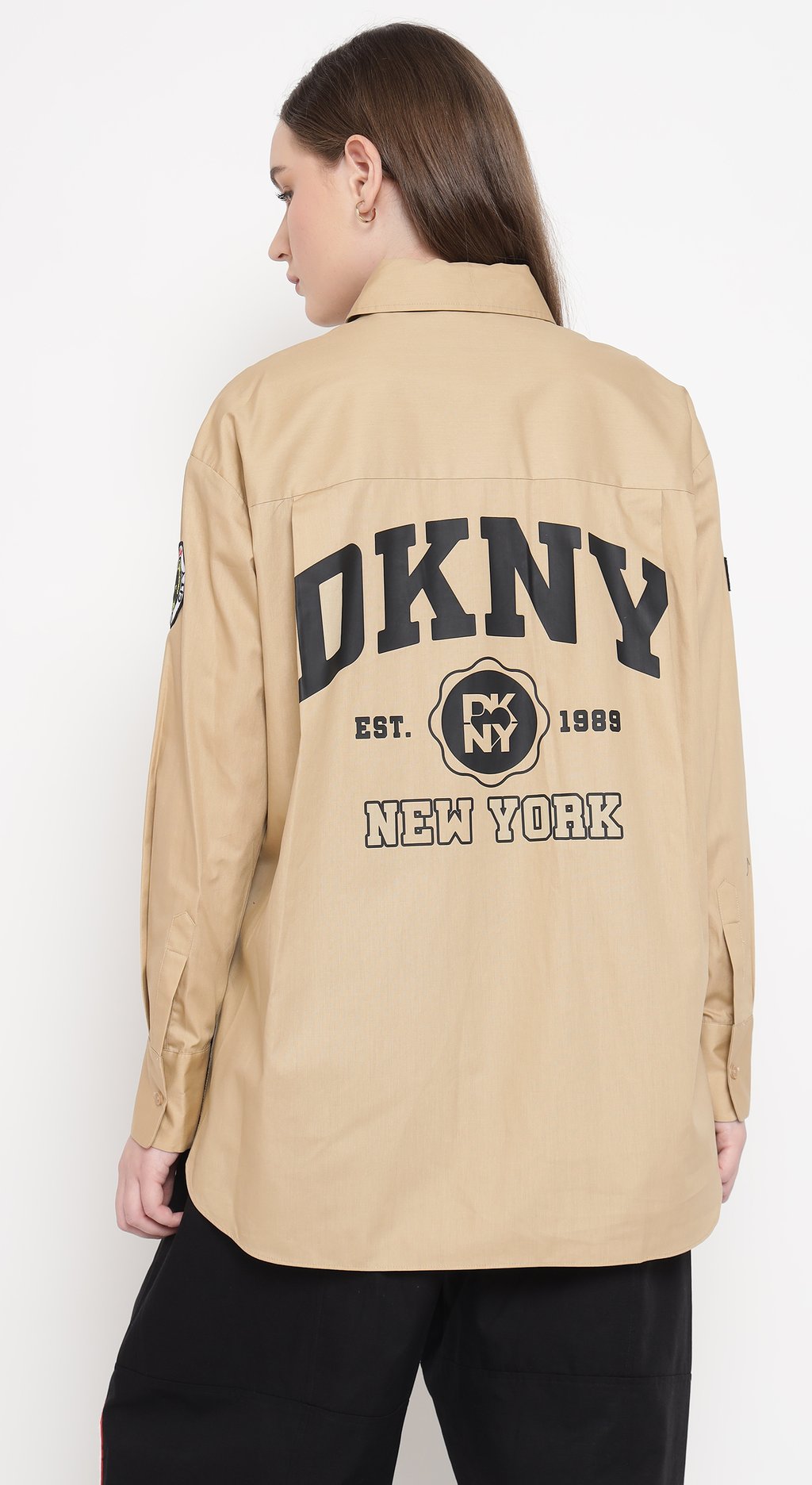 Spread Collar Heat of Ny  Patch & Embroidery Shirt