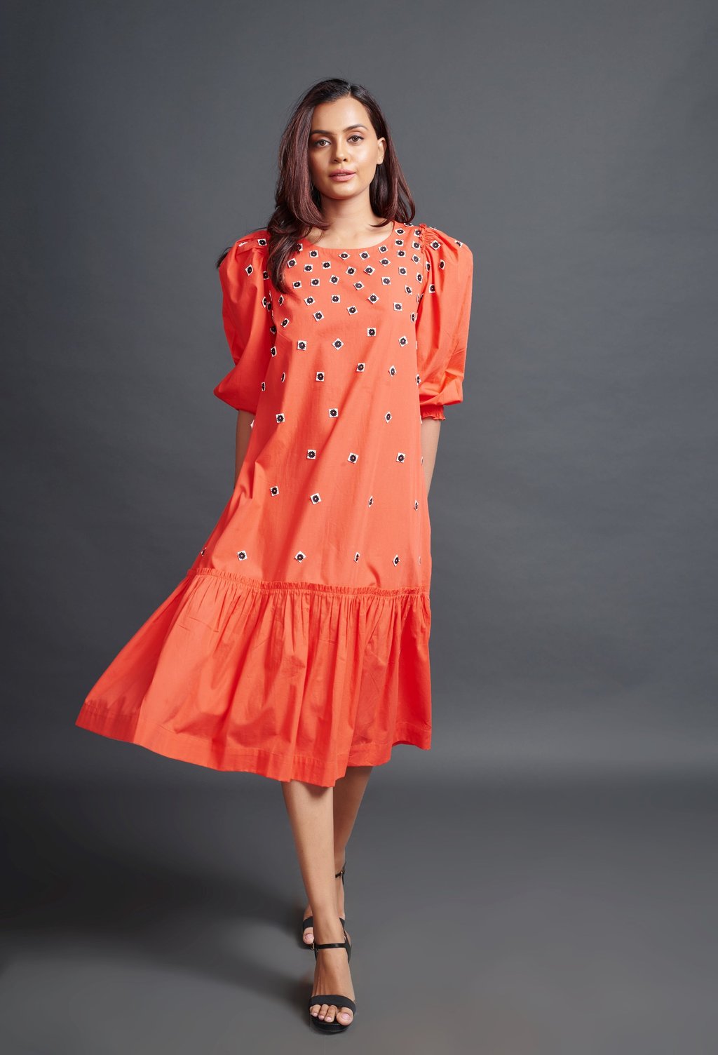 Long Dress with Embroidery