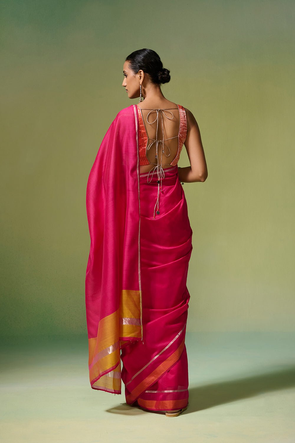 Fidha Chanderi Deep Pink Sarees