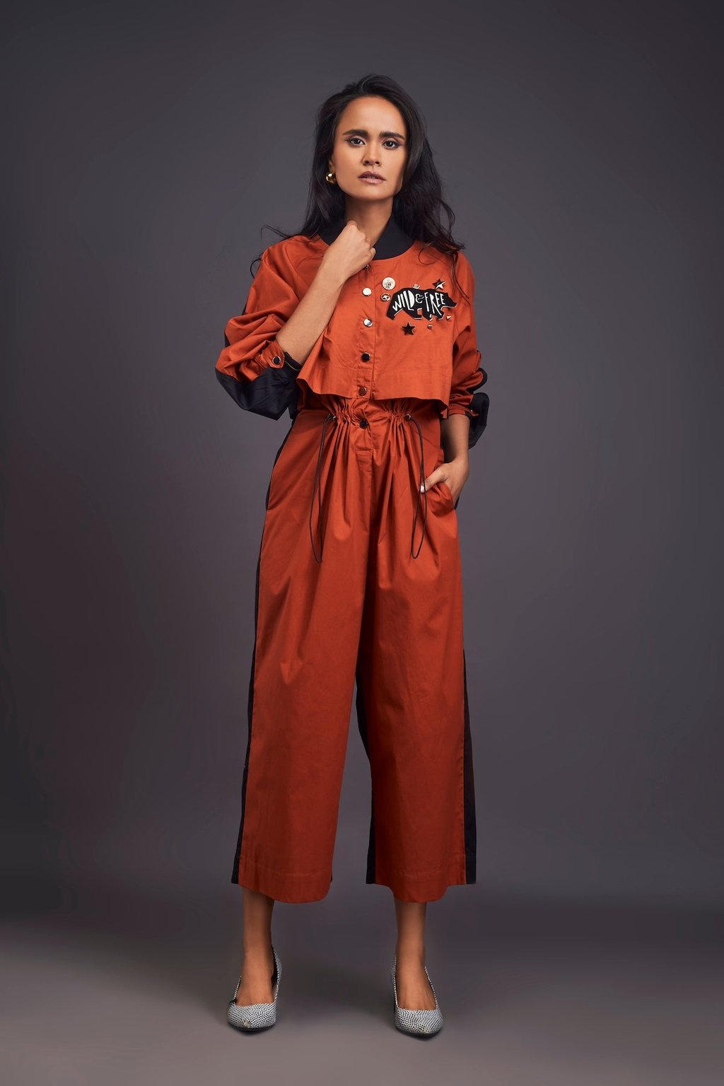 Utility Jumpsuit with Badges