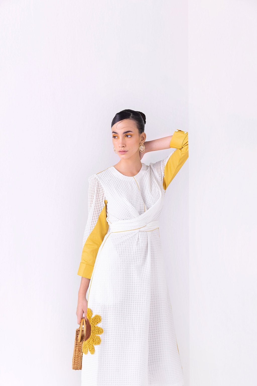 Daisy Dress Midi White