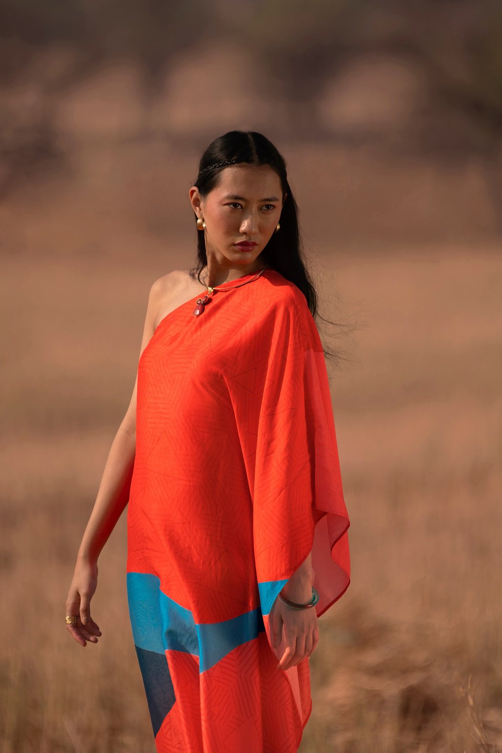 Prism Geometric Red Dress