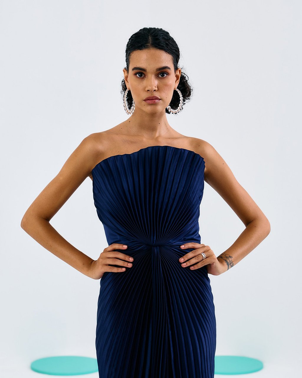Pleated Tube Gown