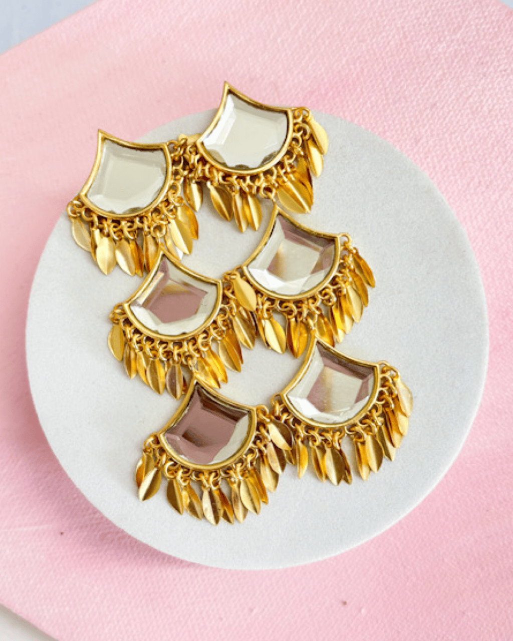 Mirror Dangle Earring