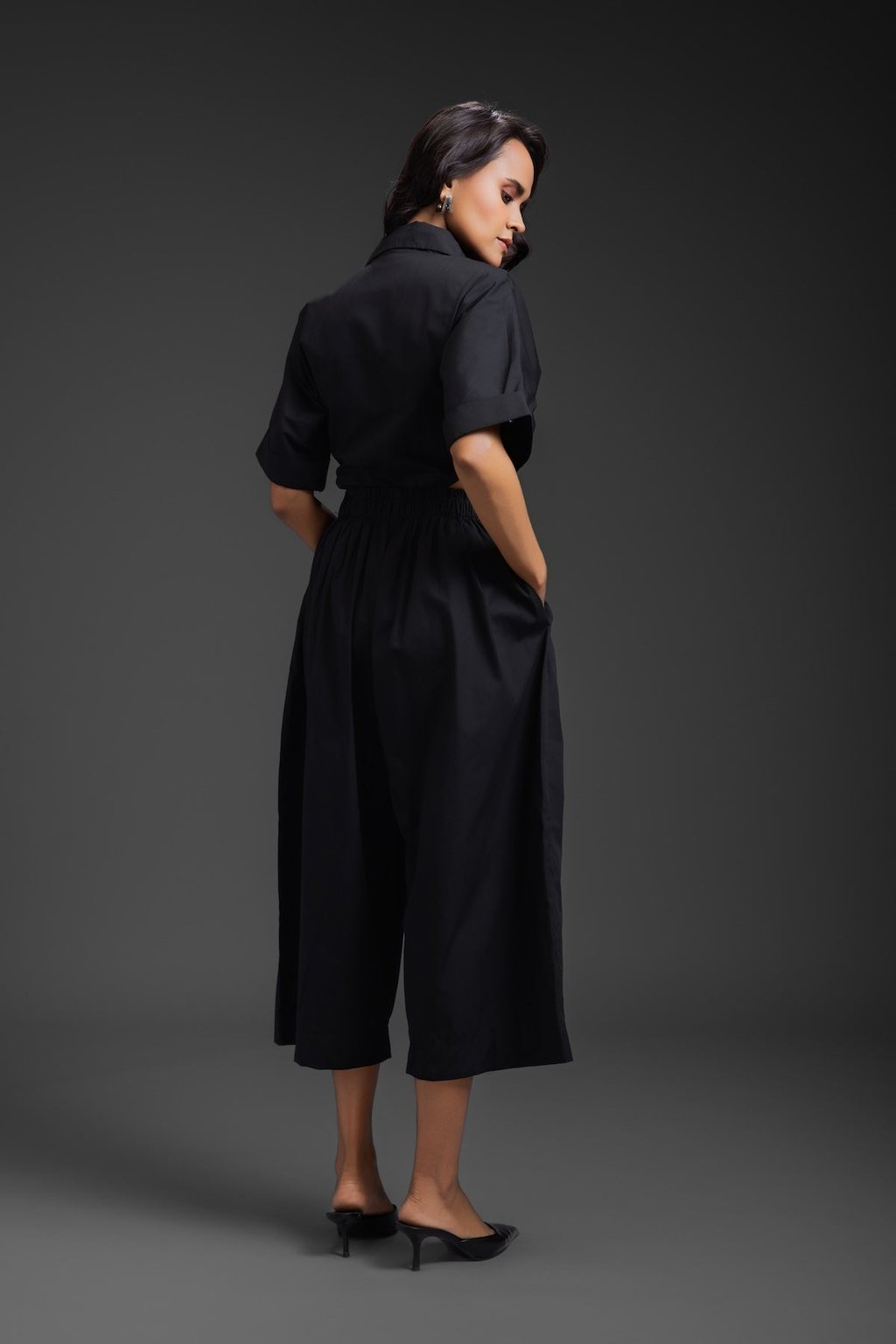 Black Jumpsuit with Side Cuts