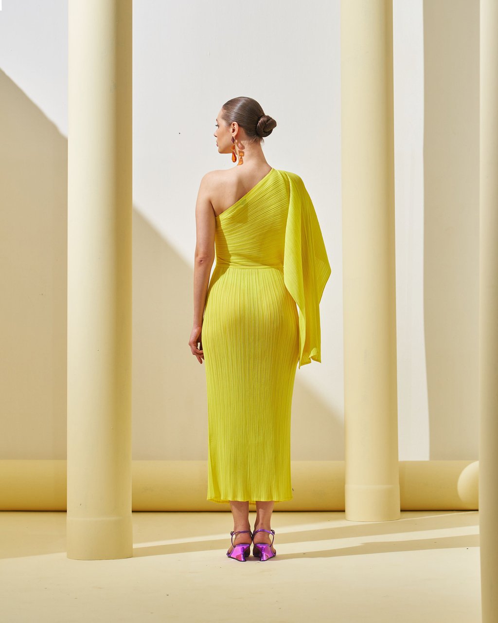One Shoulder Drape Dress