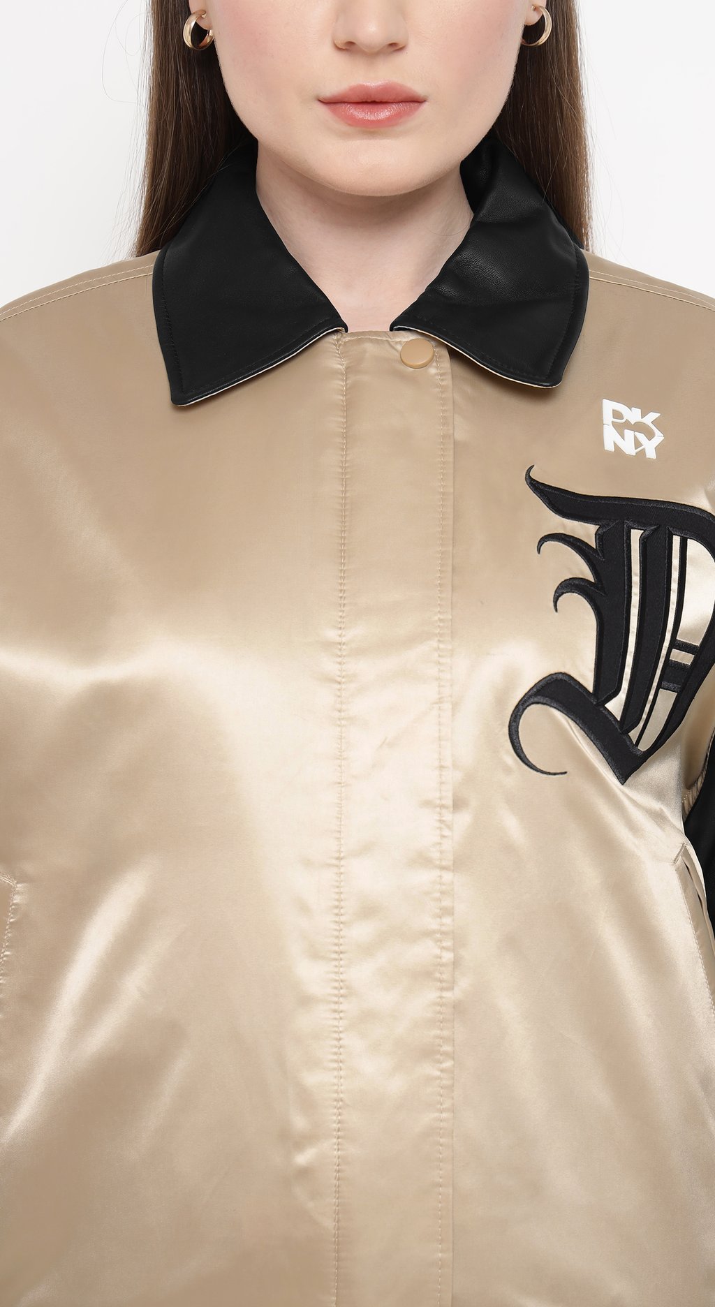 Bomber Jacket with Patch & Embroidery