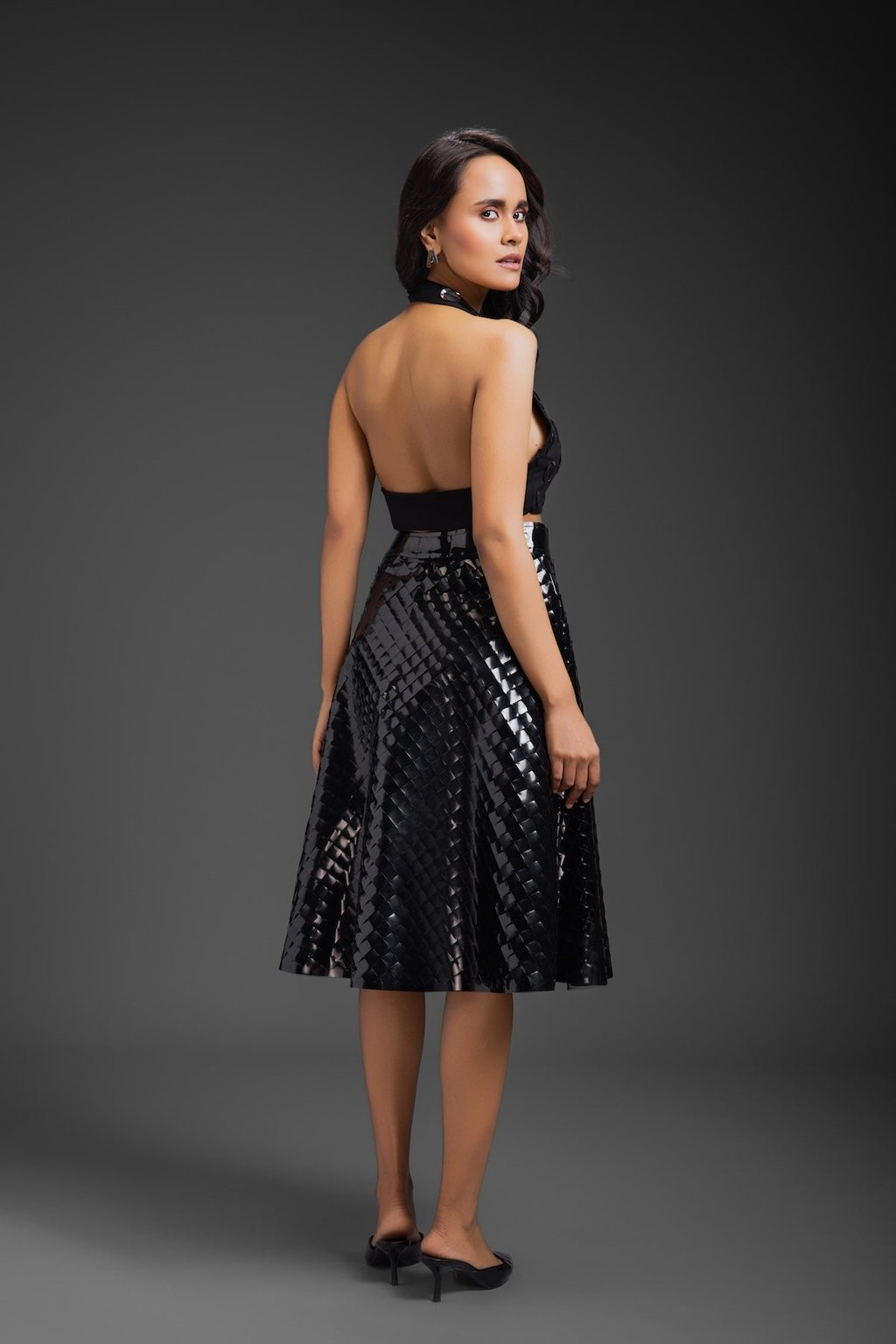 Black Vegan Leather Skirt
