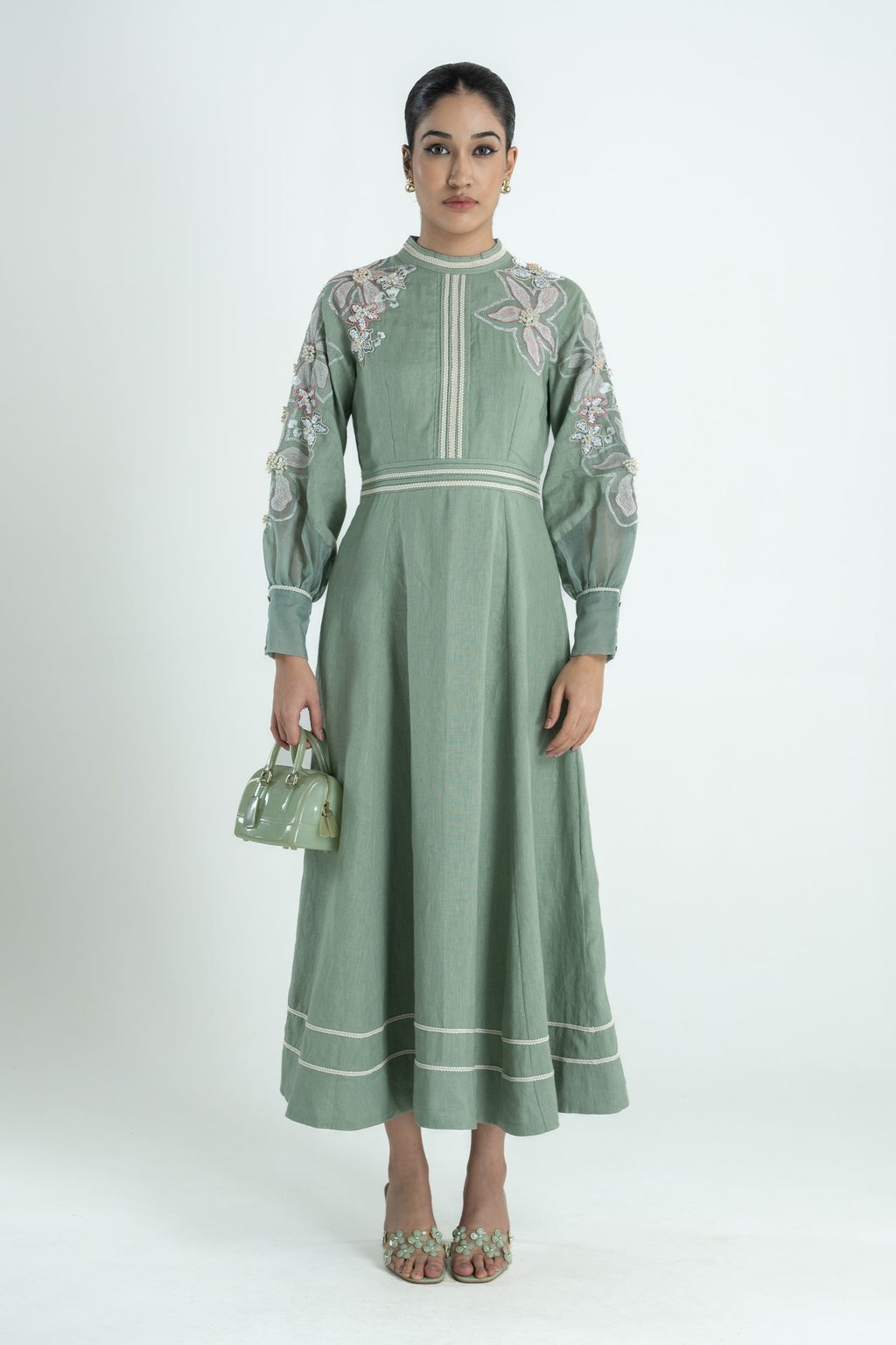 Banana Floral Dress Long  Gcc